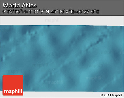 Satellite 3D Map of the Area around 1° 13' 33" N, 45° 58' 30" E