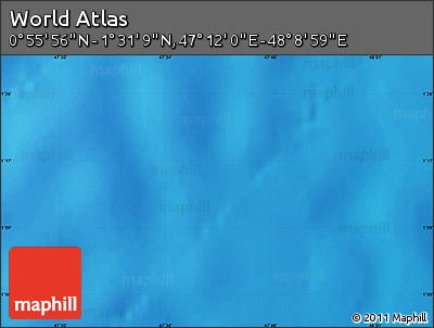 Physical Map of the Area around 1° 13' 33" N, 47° 40' 29" E