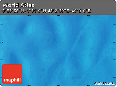 Physical Map of the Area around 1° 13' 33" N, 48° 31' 29" E