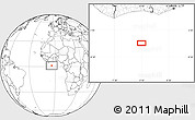 Blank Location Map of the area around 1° 13' 33" N, 4° 10' 30" W