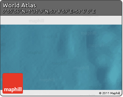 Satellite 3D Map of the Area around 1° 13' 33" N, 53° 37' 30" E