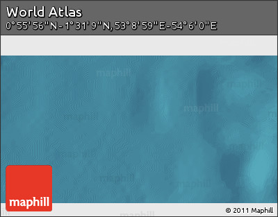 Satellite 3D Map of the Area around 1° 13' 33" N, 53° 37' 30" E