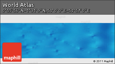Physical Panoramic Map of the Area around 1° 13' 33" N, 54° 28' 30" E
