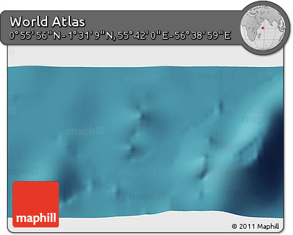 Satellite 3D Map of the Area around 1° 13' 33" N, 56° 10' 29" E