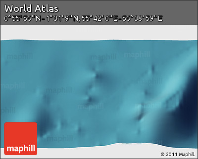 Satellite 3D Map of the Area around 1° 13' 33" N, 56° 10' 29" E