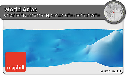 Physical Panoramic Map of the Area around 1° 13' 33" N, 56° 10' 29" E