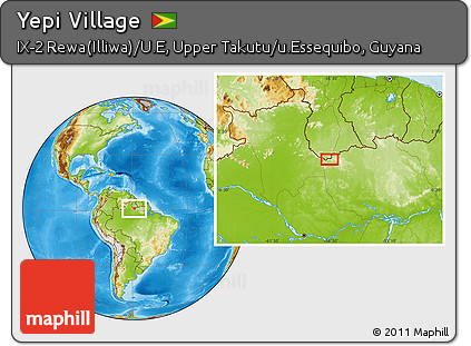 Physical Location Map of Yepi Village