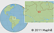 Savanna Style Location Map of Yepi Village
