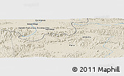 Shaded Relief Panoramic Map of Yepi Village