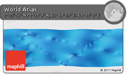 Physical Panoramic Map of the Area around 1° 13' 33" N, 61° 16' 29" E