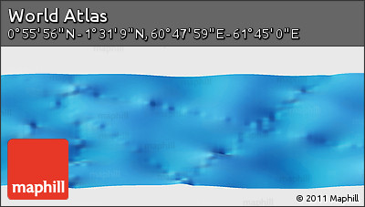 Physical Panoramic Map of the Area around 1° 13' 33" N, 61° 16' 29" E
