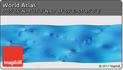 Physical Panoramic Map of the Area around 1° 13' 33" N, 61° 16' 29" E