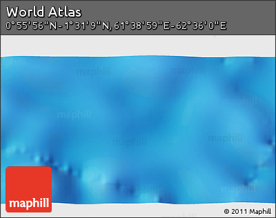 Physical 3D Map of the Area around 1° 13' 33" N, 62° 7' 30" E