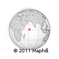 Outline Map of the Area around 1° 13' 33" N, 62° 58' 30" E, rectangular outline
