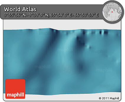 Satellite 3D Map of the Area around 1° 13' 33" N, 66° 22' 30" E
