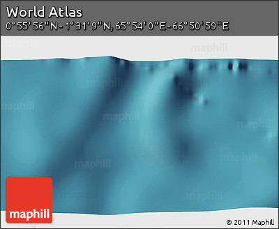 Satellite 3D Map of the Area around 1° 13' 33" N, 66° 22' 30" E