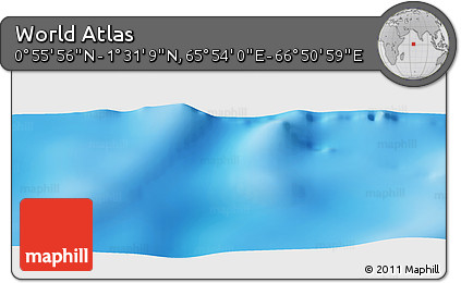 Physical Panoramic Map of the Area around 1° 13' 33" N, 66° 22' 30" E