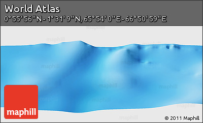 Physical Panoramic Map of the Area around 1° 13' 33" N, 66° 22' 30" E