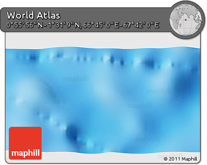 Physical 3D Map of the Area around 1° 13' 33" N, 67° 13' 29" E
