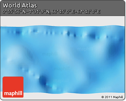 Physical 3D Map of the Area around 1° 13' 33" N, 67° 13' 29" E