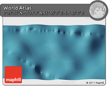 Satellite 3D Map of the Area around 1° 13' 33" N, 67° 13' 29" E