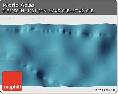 Satellite 3D Map of the Area around 1° 13' 33" N, 67° 13' 29" E