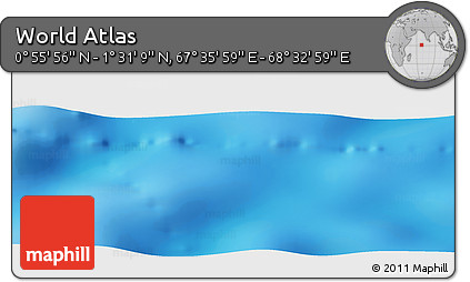 Physical Panoramic Map of the Area around 1° 13' 33" N, 68° 4' 29" E