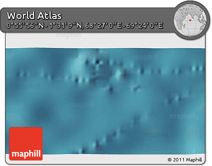 Satellite 3D Map of the Area around 1° 13' 33" N, 68° 55' 30" E