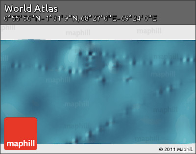 Satellite 3D Map of the Area around 1° 13' 33" N, 68° 55' 30" E