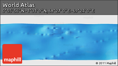 Physical Panoramic Map of the Area around 1° 13' 33" N, 68° 55' 30" E