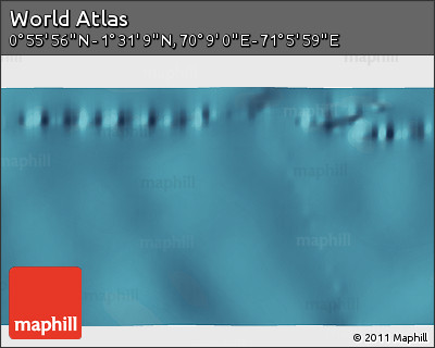 Satellite 3D Map of the Area around 1° 13' 33" N, 70° 37' 30" E