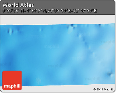 Shaded Relief 3D Map of the Area around 1° 13' 33" N, 72° 19' 29" E