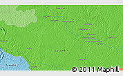 Political 3D Map of the area around 1° 13' 33" N, 72° 10' 30" W