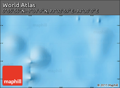 Physical Map of the Area around 1° 13' 33" N, 74° 1' 30" E