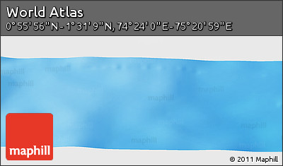 Physical Panoramic Map of the Area around 1° 13' 33" N, 74° 52' 30" E