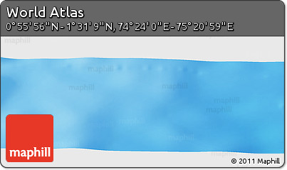 Physical Panoramic Map of the Area around 1° 13' 33" N, 74° 52' 30" E