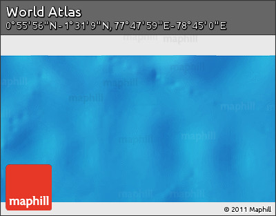 Shaded Relief 3D Map of the Area around 1° 13' 33" N, 78° 16' 30" E