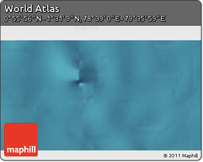 Satellite 3D Map of the Area around 1° 13' 33" N, 79° 7' 30" E
