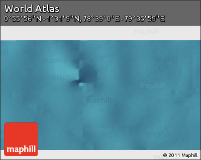 Satellite 3D Map of the Area around 1° 13' 33" N, 79° 7' 30" E