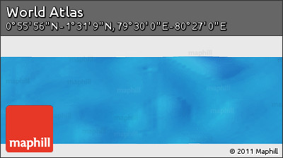 Physical Panoramic Map of the Area around 1° 13' 33" N, 79° 58' 29" E
