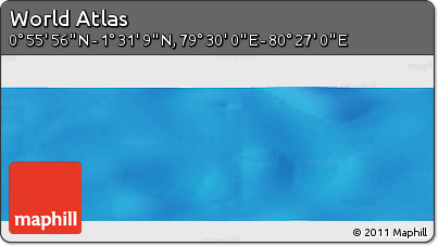 Physical Panoramic Map of the Area around 1° 13' 33" N, 79° 58' 29" E