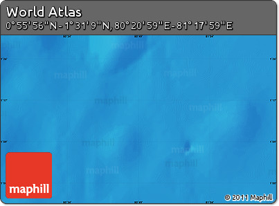 Physical Map of the Area around 1° 13' 33" N, 80° 49' 29" E