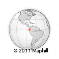 Outline Map of the Area around 1° 13' 33" N, 80° 40' 30" W, rectangular outline