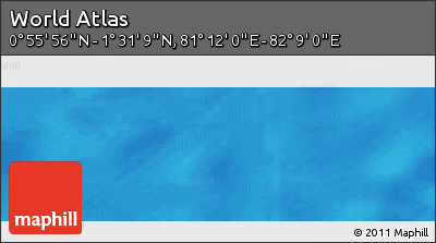Physical Panoramic Map of the Area around 1° 13' 33" N, 81° 40' 30" E