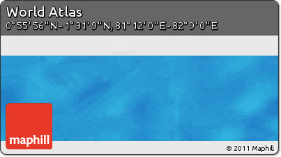Physical Panoramic Map of the Area around 1° 13' 33" N, 81° 40' 30" E