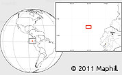 Blank Location Map of the area around 1° 13' 33" N, 83° 13' 29" W