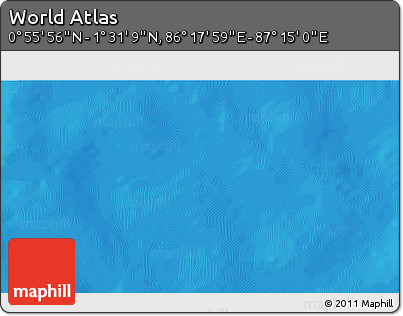 Physical 3D Map of the Area around 1° 13' 33" N, 86° 46' 30" E