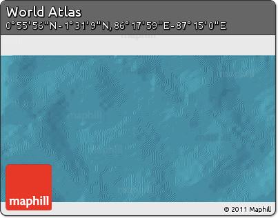 Satellite 3D Map of the Area around 1° 13' 33" N, 86° 46' 30" E
