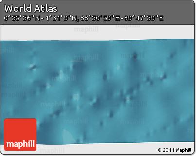 Satellite 3D Map of the Area around 1° 13' 33" N, 89° 19' 29" E