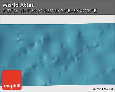 Satellite 3D Map of the Area around 1° 13' 33" N, 89° 19' 29" E